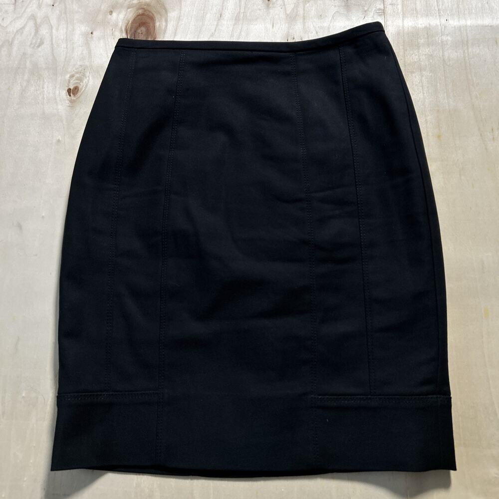 White House Black Market Perfect Form Black Pencil Skirt Size 00 Lined Stretch